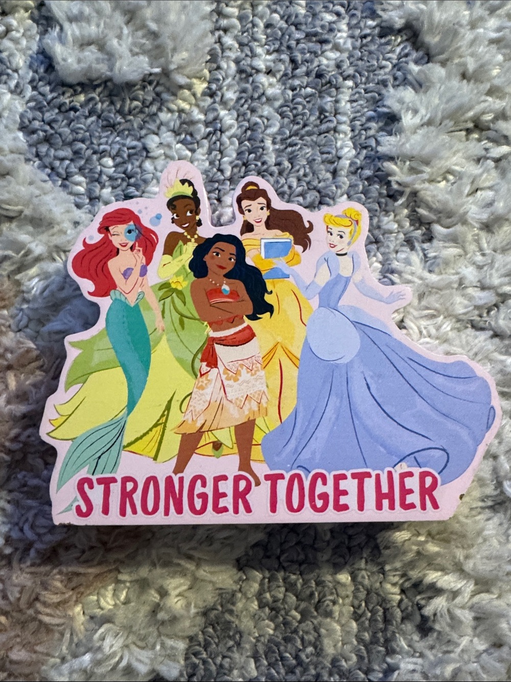 Disney Princess Pink Die-Cut MDF Block